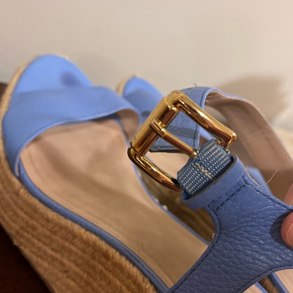 Kate Spade Blue Platform Espadrille Wedge Sandals Size 9M - Picture 12 of 16